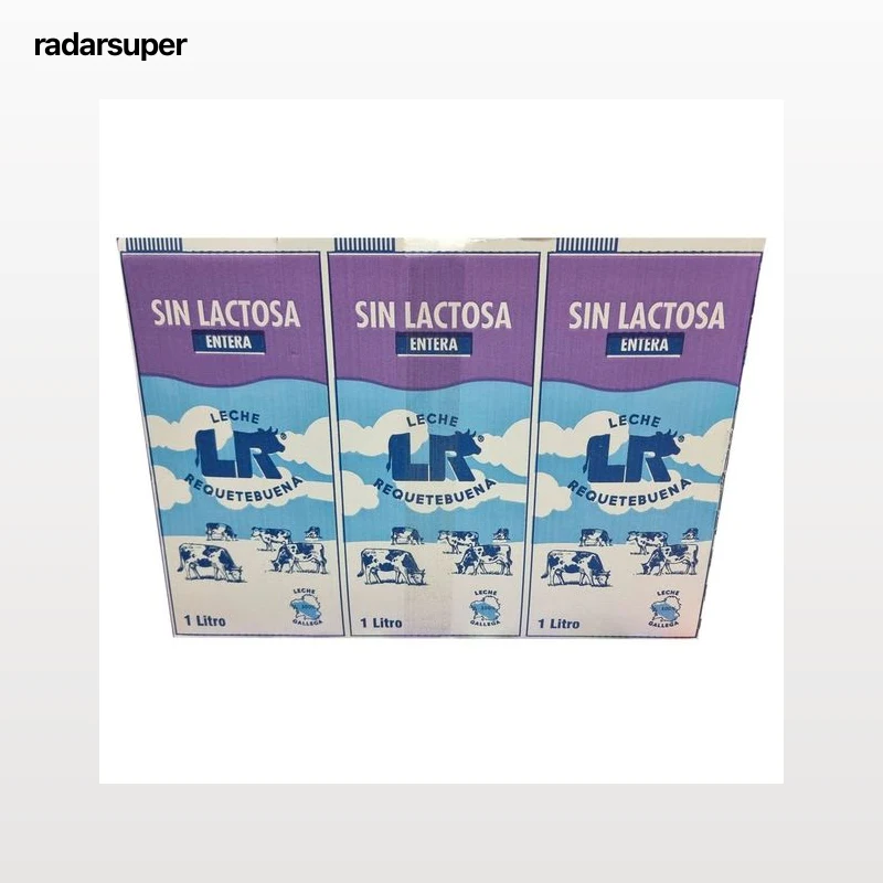 L.R. Leche entera de vaca, sin lactosa 6 x 1l.