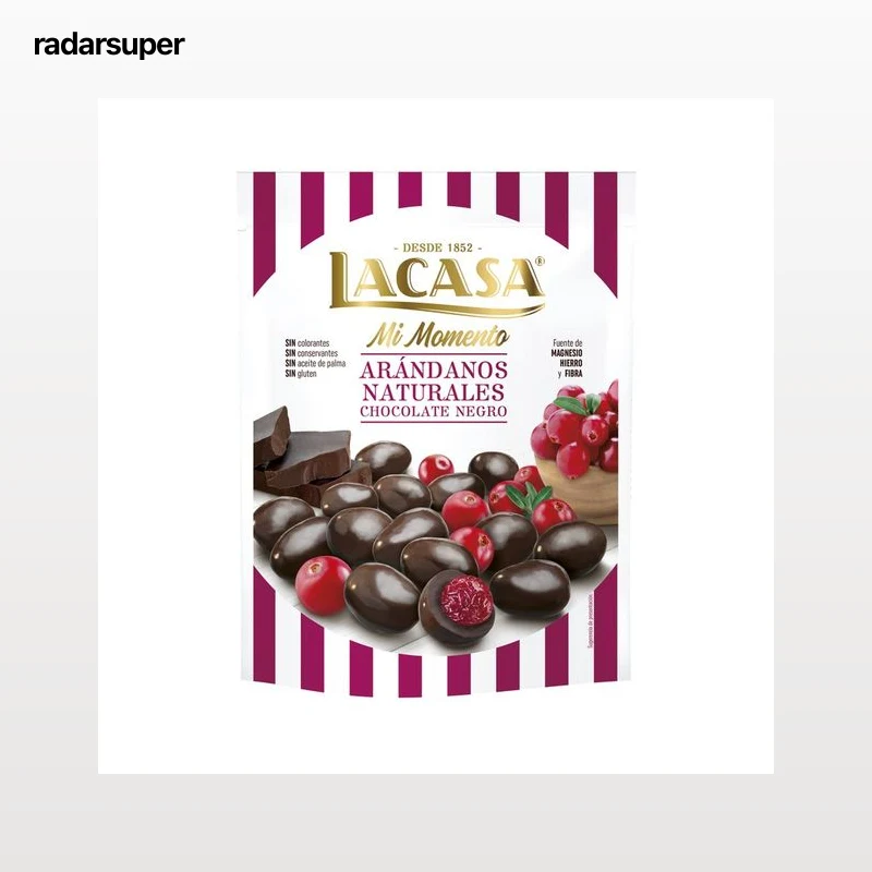 LACASA Arándanos naturales chocolate negro 125 g.