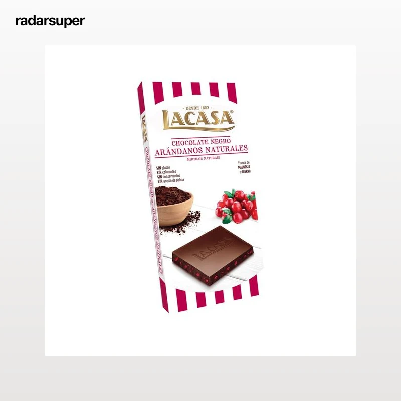 LACASA Chocolate negro con arándanos naturales 100 g.