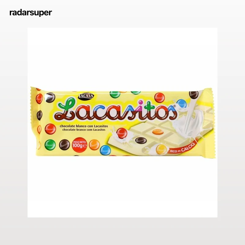 LACASITOS Chocolate blanco con Lacasitos, rico en calcio 100 g.
