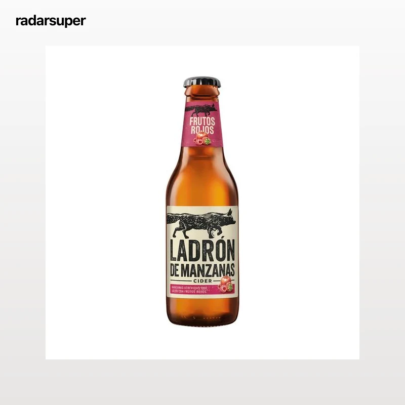 LADRÓN DE MANZANAS Cider de manzana con frutos rojos botella 25 cl.
