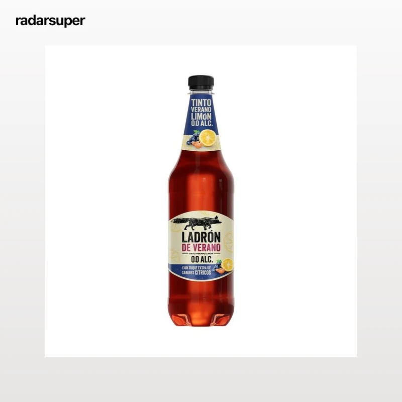 LADRÓN DE VERANO Tinto de verano sin alcohol (0.0%) con un toque extra de sabores cítricos botella 1 l.