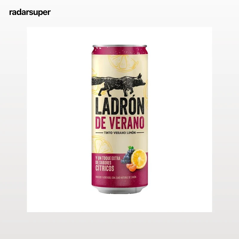 LADRÓN DE VERANO Tinto de verano con zumo natural de limón lata 33 cl.