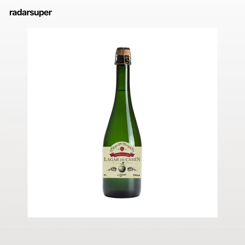 LAGAR DE CAMÍN Sidra espumosa de categoria extra botella 75 cl.