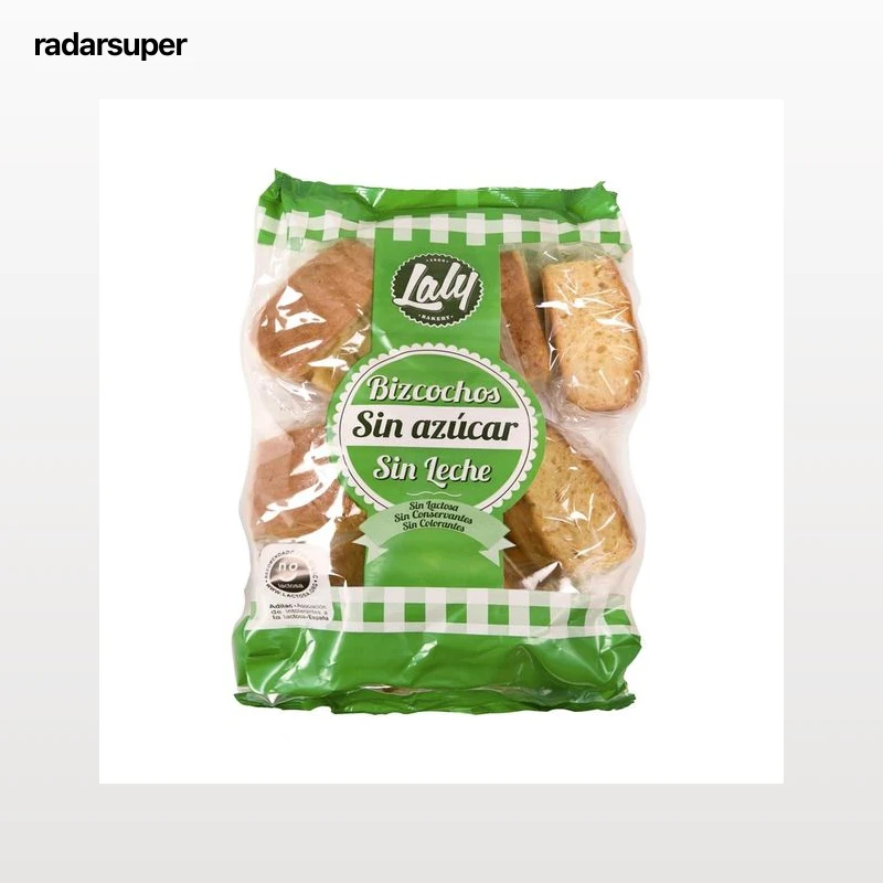 LALY Bizcochos sin azúcar añadido, sin lactosa 450 g.