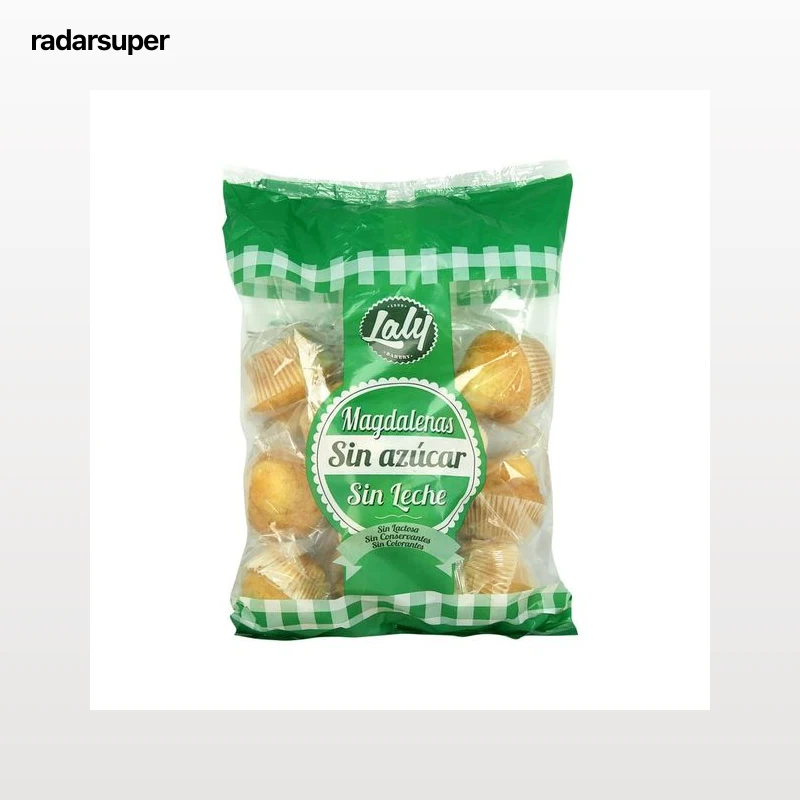 LALY Magdalenas sin azúcares añadidos y sin leche 450 g.