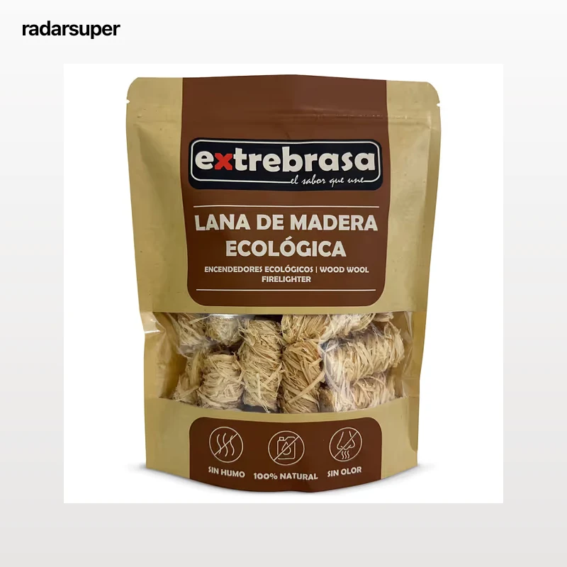 Lana de madera para encendido Inecasa 24 unidades