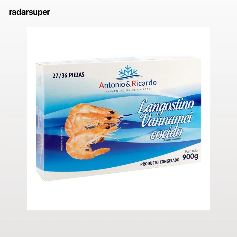 Langostino cocido Antonio y Ricardo 900g 27/36 piezas