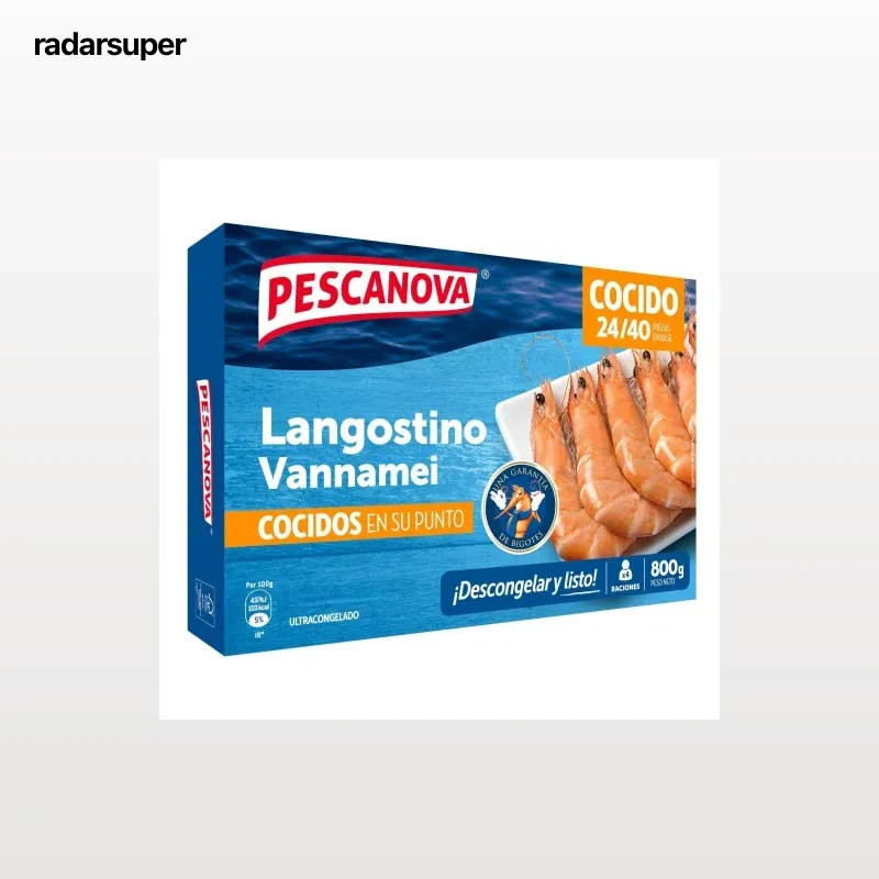 Langostino cocido extra Pescanova 800 g.