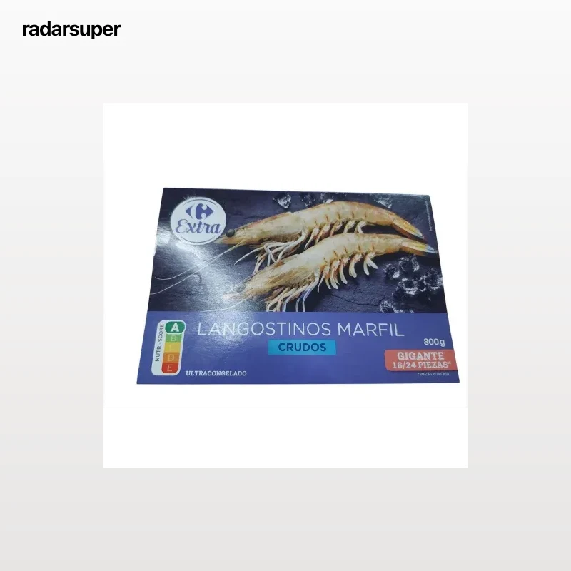 Langostino marfil 16/24 Carrefour Extra 800 g.