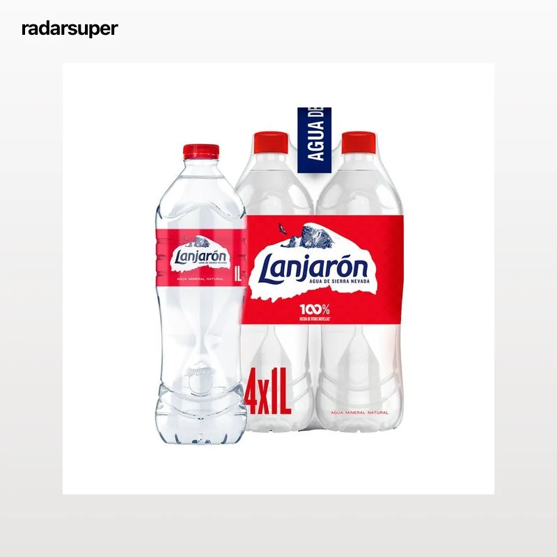 LANJARÓN Agua mineral sin gas pack 4 uds. x 1 l.