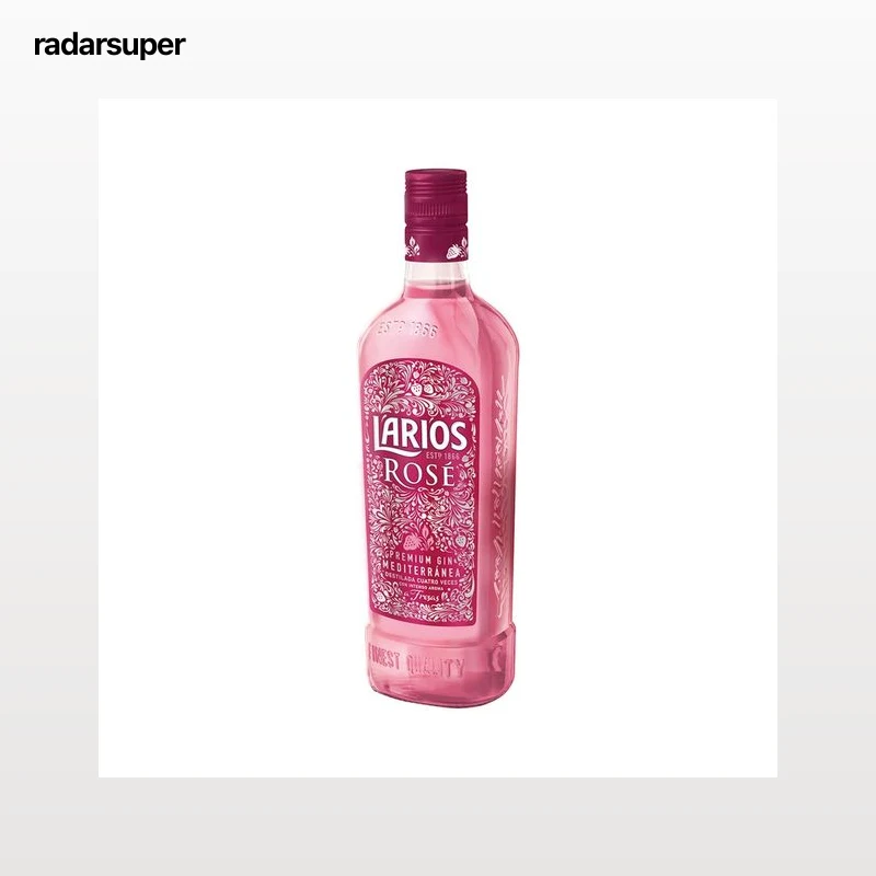 LARIOS Rosé Ginebra con un intenso aroma a fresas 70 cl.
