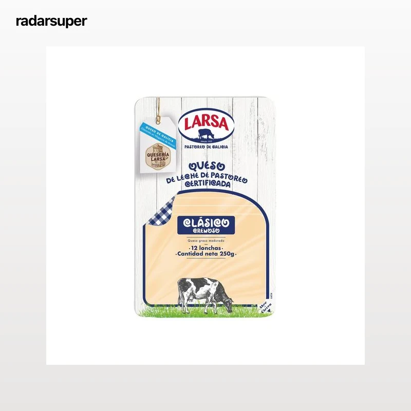 LARSA Queso en lonchas cremoso LARSA CLÁSICO 12 uds. 250 g.