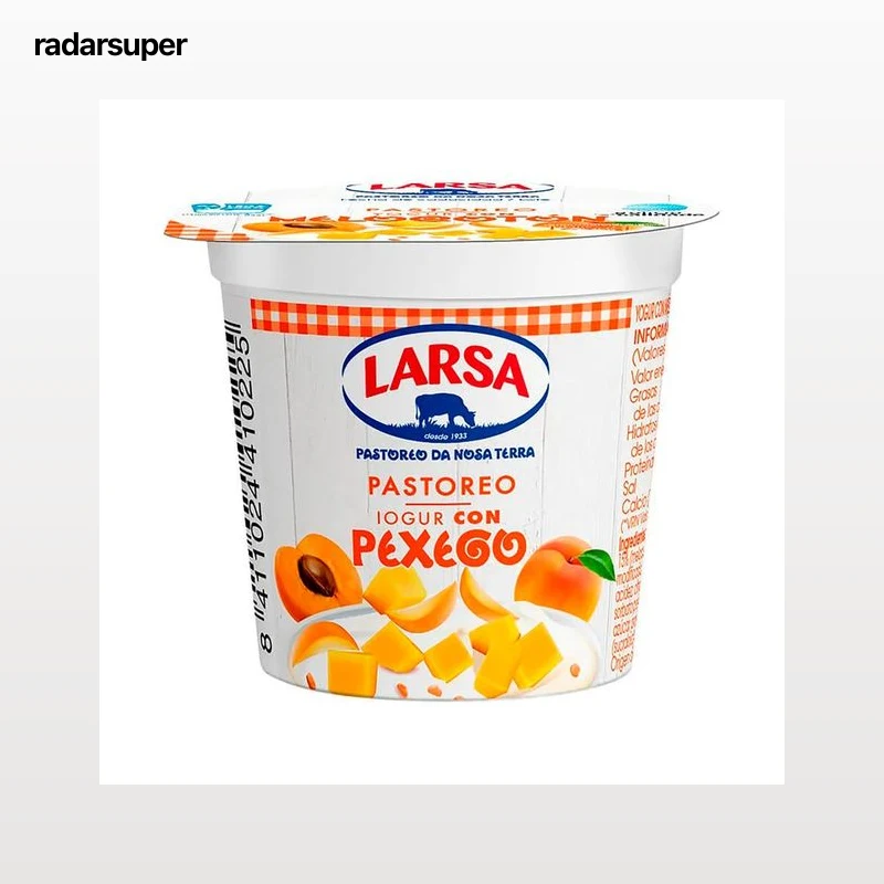 LARSA Yogur natural con melocotón 125 g.