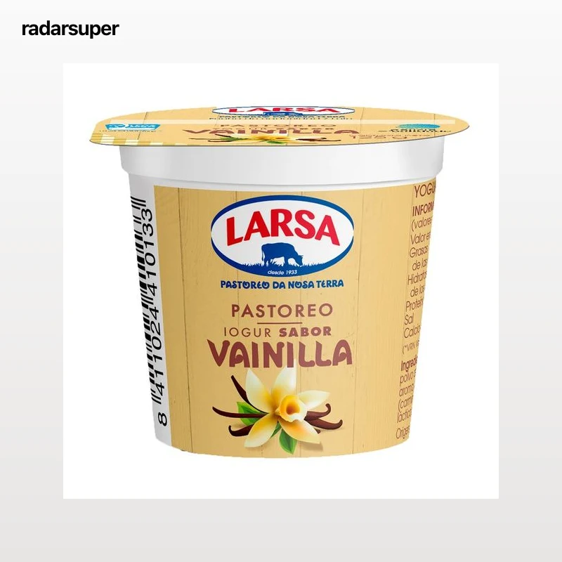 LARSA Yogur pastoreo con sabor a vainilla 125 g.
