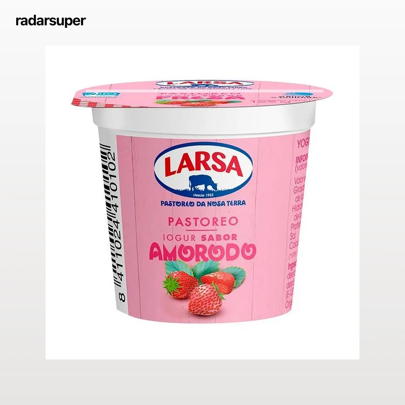 LARSA Yogur con sabor a fresa 125 g.
