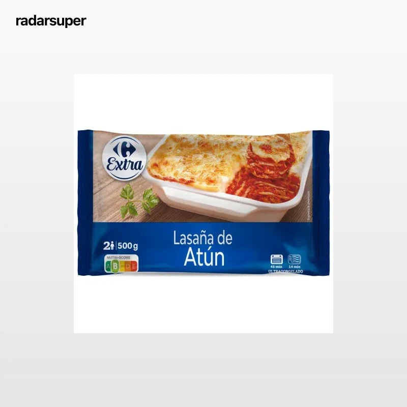 Lasaña de atún Carrefour Extra 500 g.