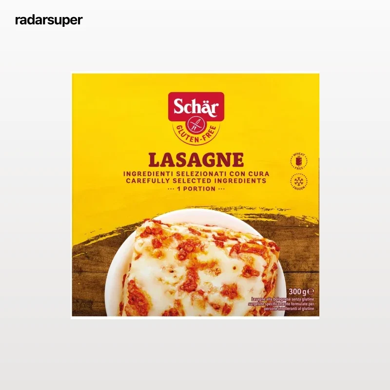 Lasaña original italiana con queso Schär sin gluten 300 g.