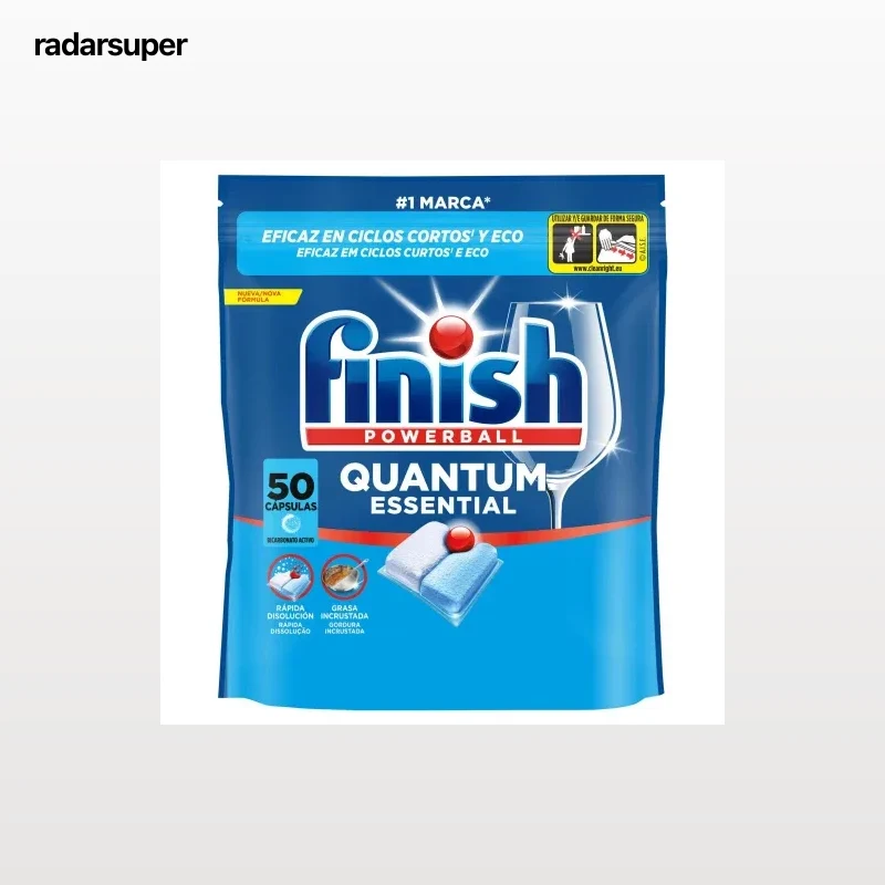 Lavavajilla a máquina en capsulas Quantium Essential Finish Powerball 50 ud.