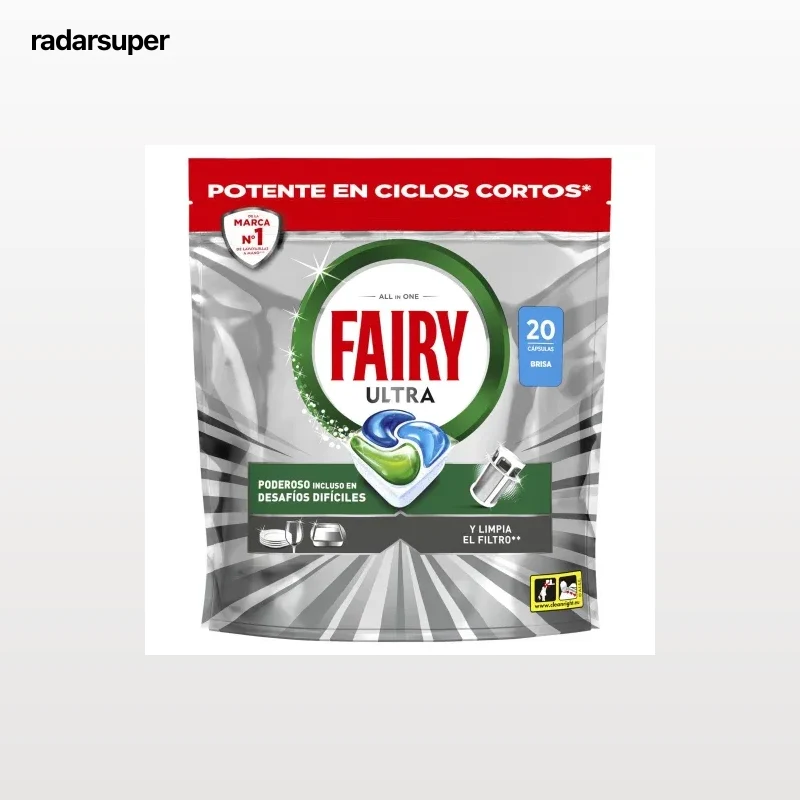 Lavavajillas a máquina en pastillas ultra Fairy 20 ud.