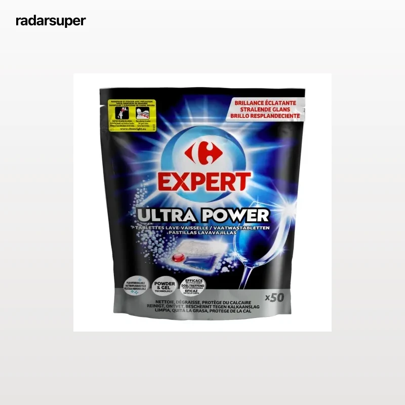 Lavavajillas a máquina en pastillas Ultra Power Carrefour Expert 50 ud.