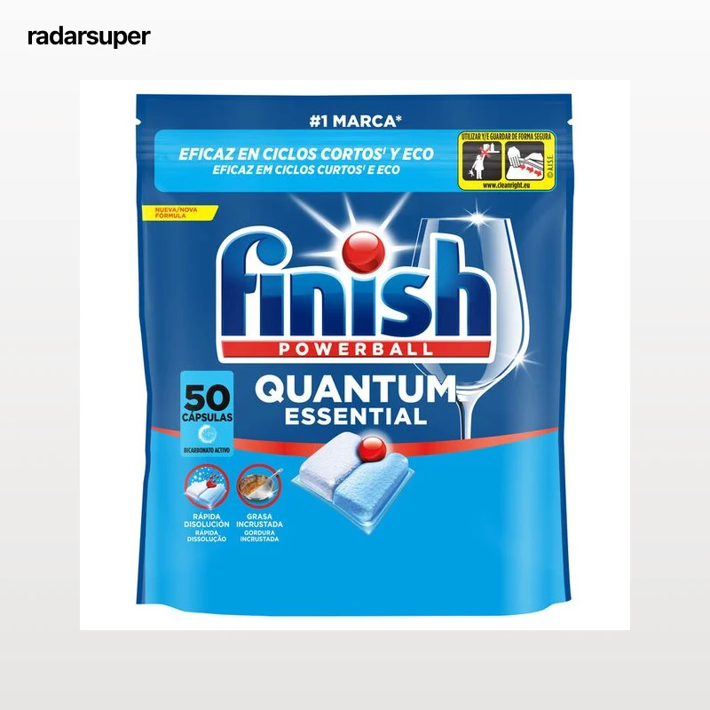 Lavavajillas Finish Powerball Quantium Essential 50 cápsulas