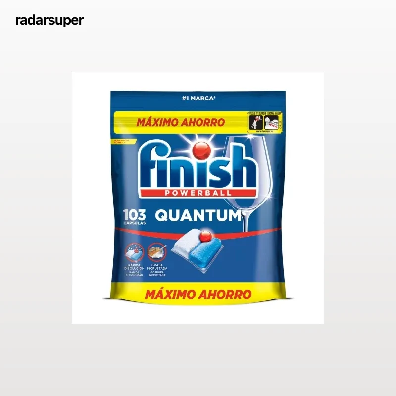 Lavavajillas maquina cápsulas Quantium Finish Powerball 103 ud.
