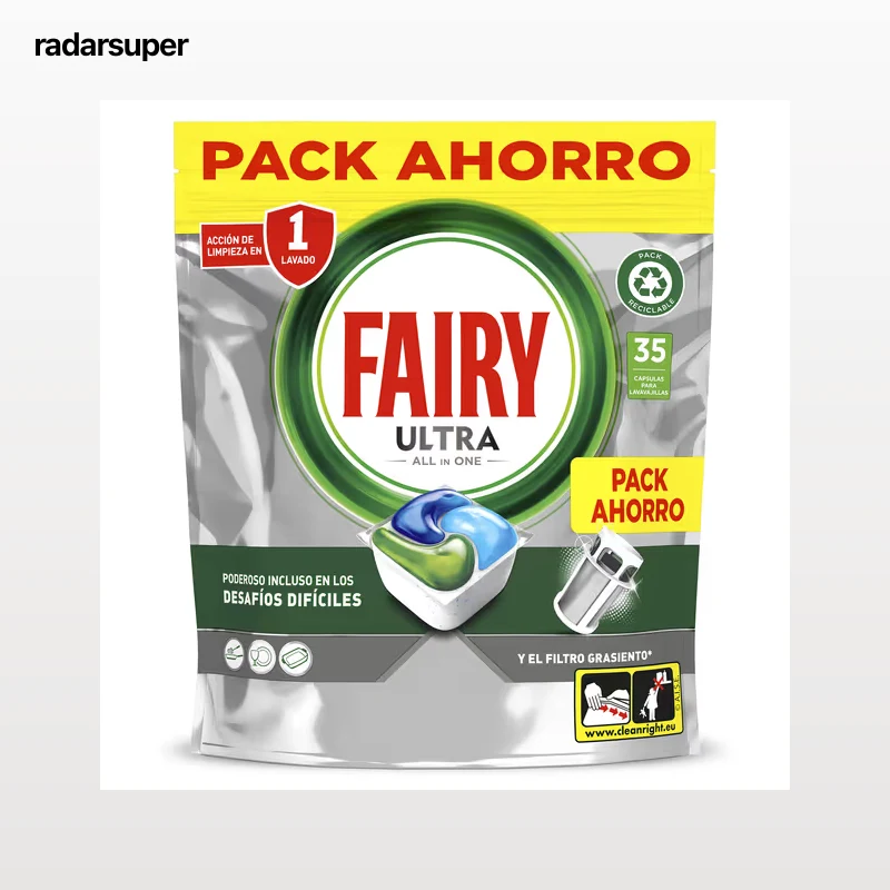 Lavavajillas máquina ultra platinum Fairy bolsa 35 unidades
