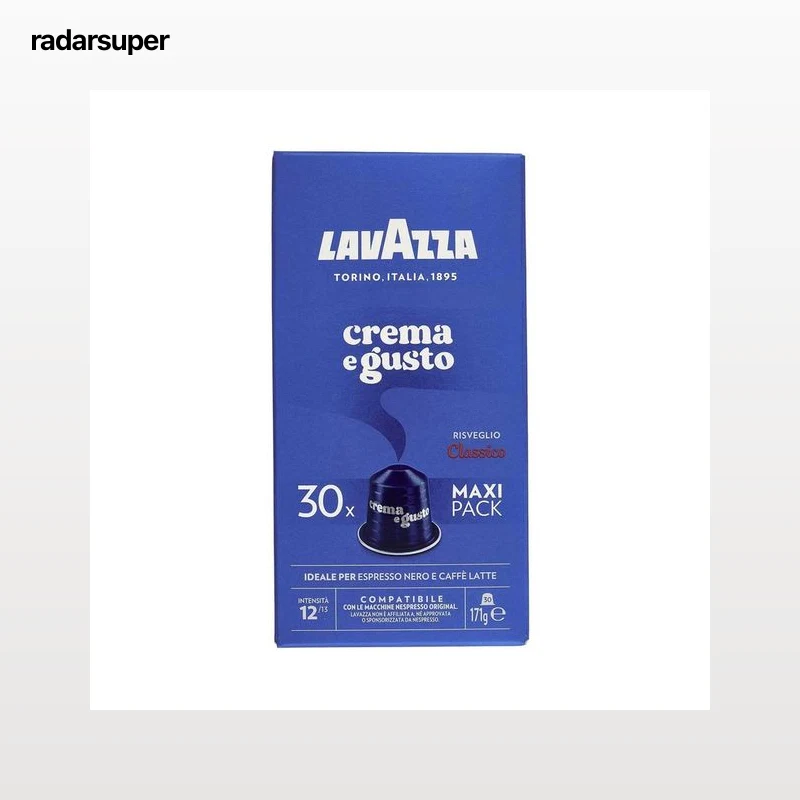 LAVAZZA Café Cápsulas aluminio Crema e Gusto 30 uds. Intensidad 12/13.