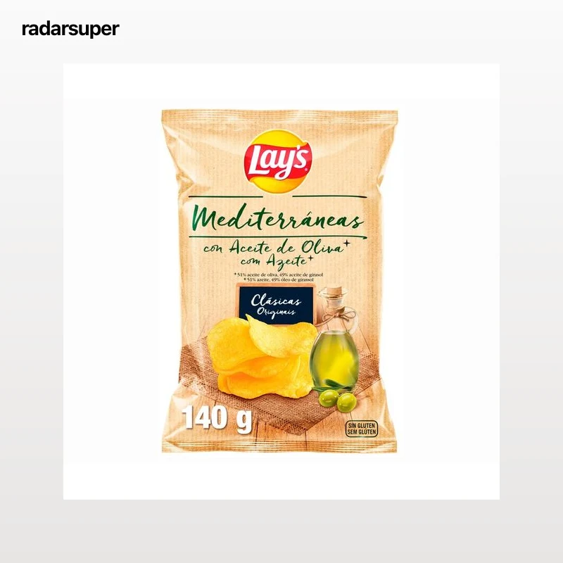 LAY'S Artesanas Patatas fritas artesanas en aceite de oliva en bolsa 140 gr.
