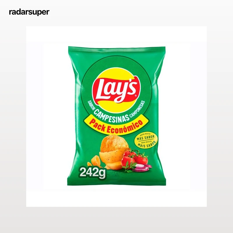 LAY'S Campesinas Patatas fritas lisas de bolsa 242 g.