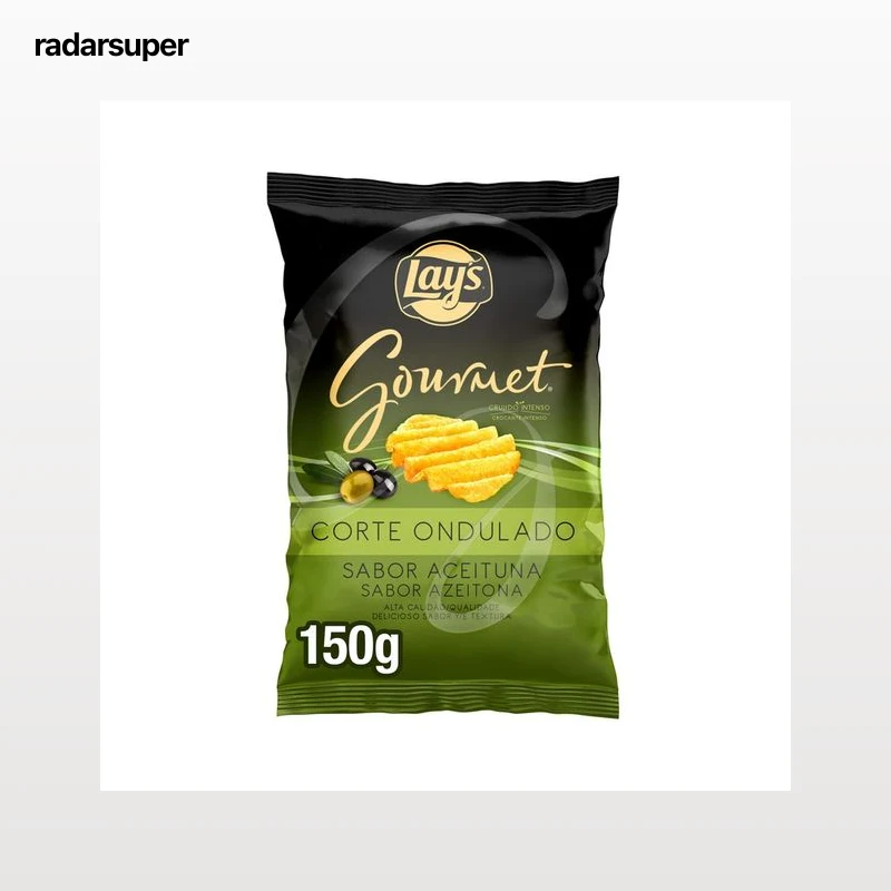 LAY'S Patatas fritas gourmet wavy oliva 150 g.