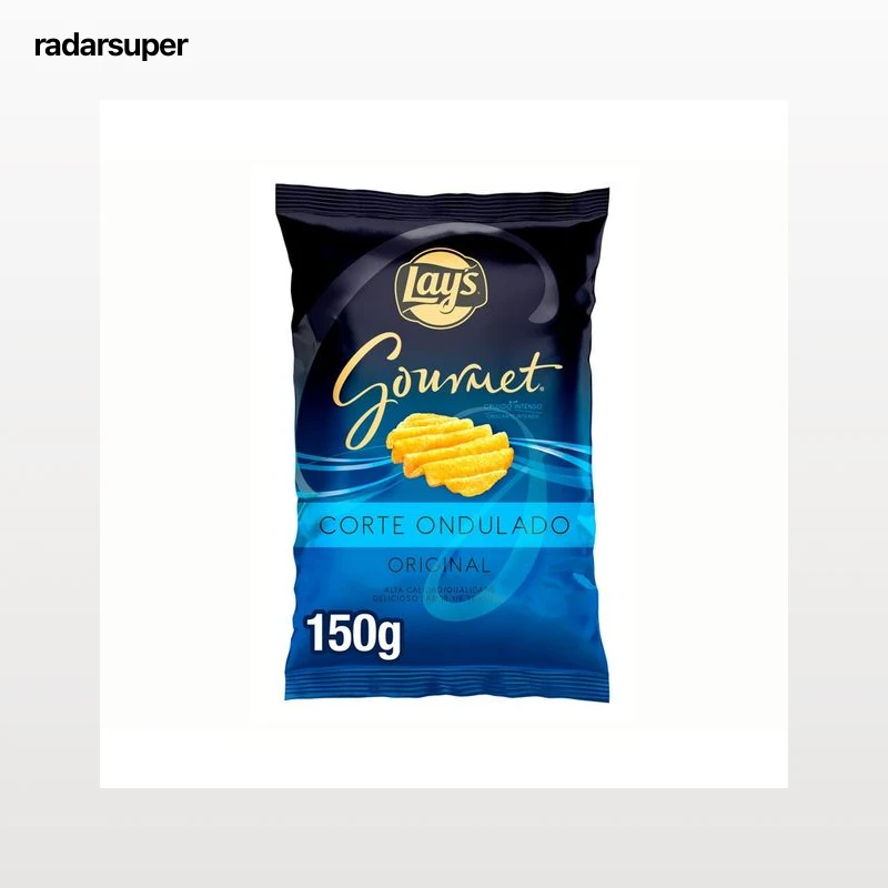 LAY'S Patatas fritas gourmet wavy sal 150 g.