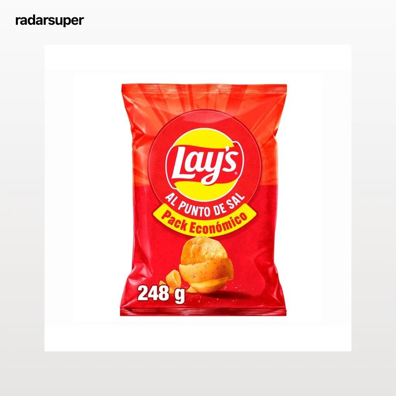 LAY'S Al punto de sal Patatas fritas lisas con sal de bolsa 248 g.