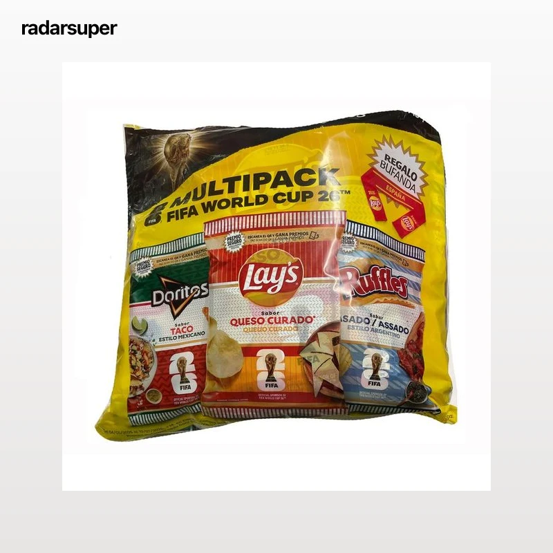 LAYS Pack especial futbol Doritos, Ruffles y Lays 420g