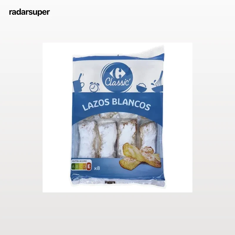 Lazos de hojaldre blanco Carrefour Classic' 8 ud.