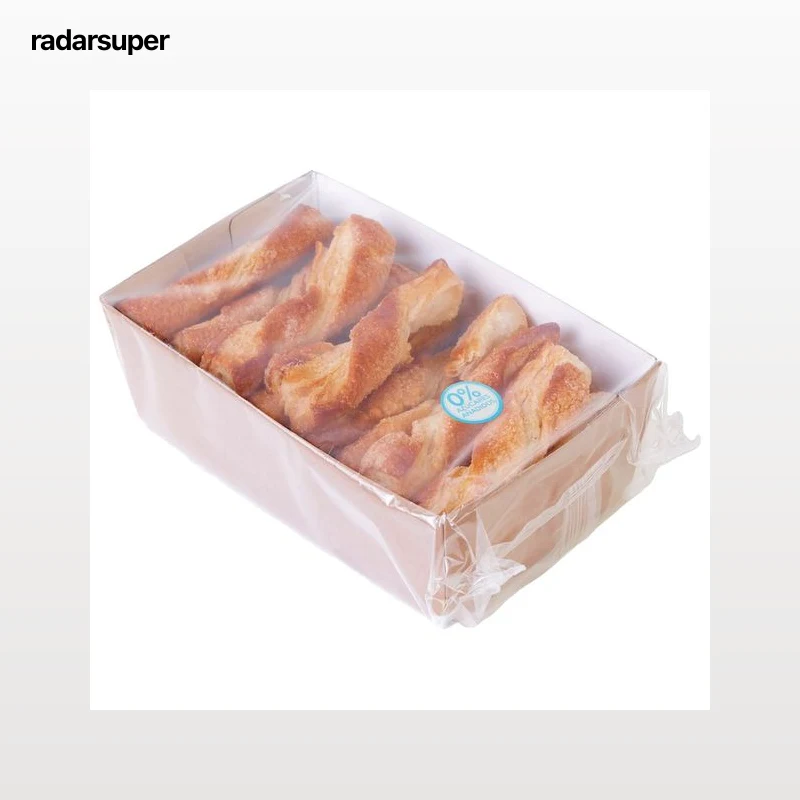 Lazos de hojaldre sin azúcares añadidos 150 g.