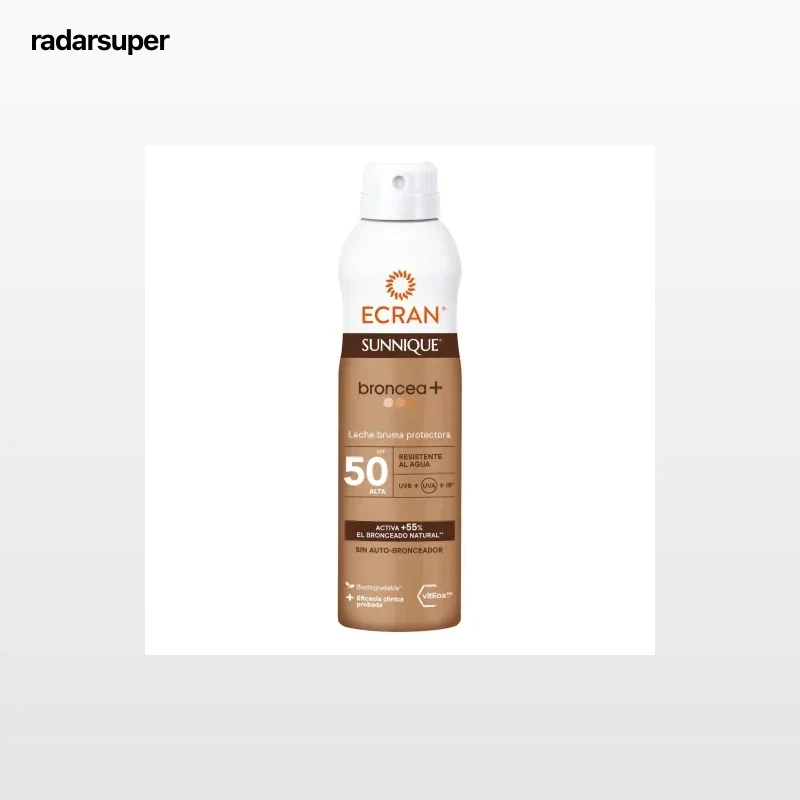 Leche bruma protectora SPF50 Broncea+ Ecran Sunnique 250 ml.
