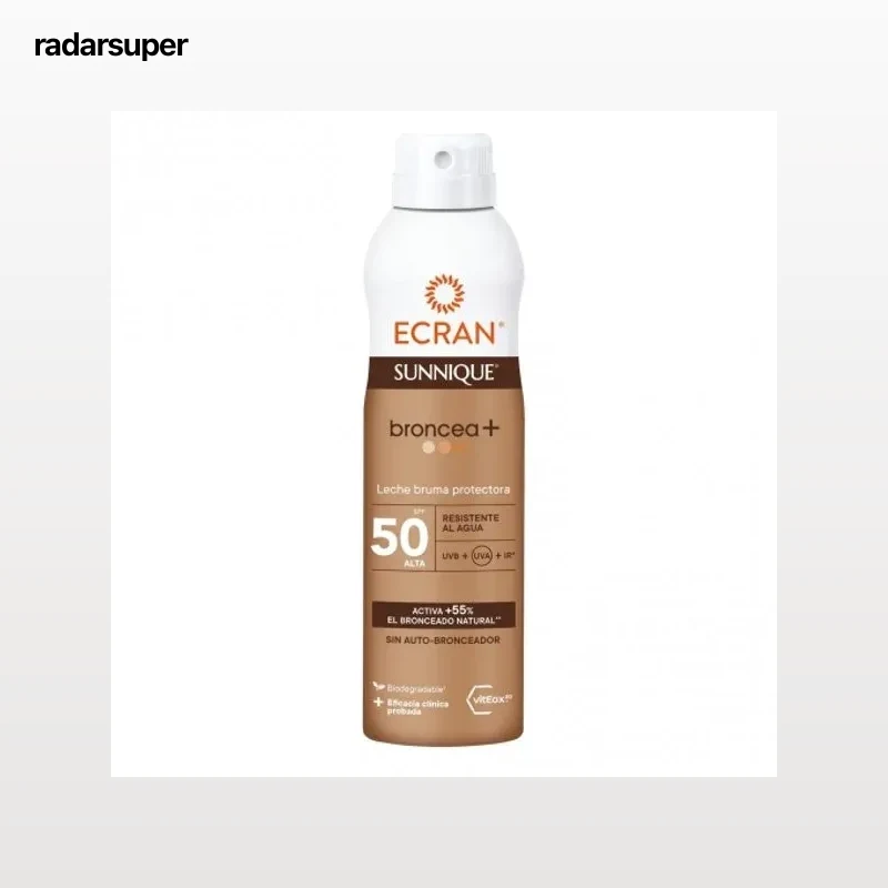 Leche bruma protectora SPF50 Broncea+ Ecran Sunnique 250 ml.