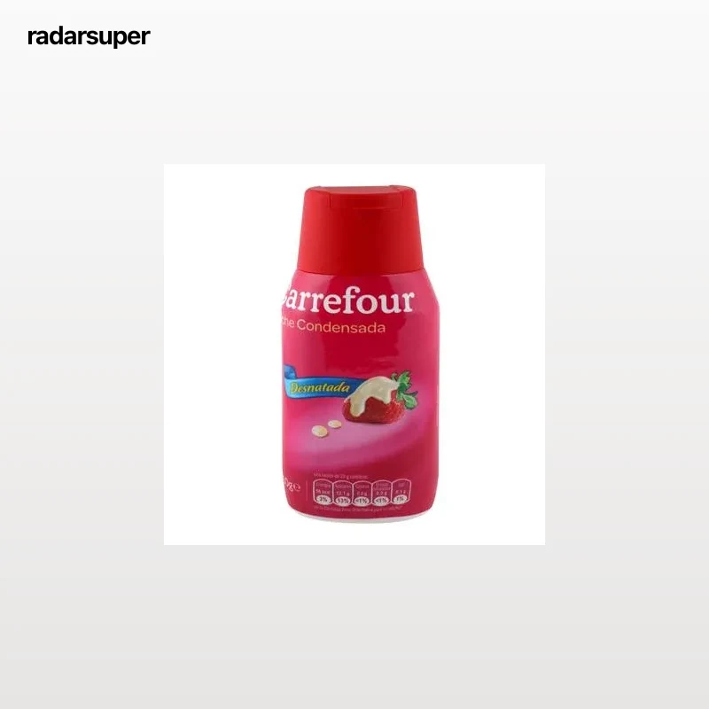 Leche condensada desnatada Carrefour 450 g.
