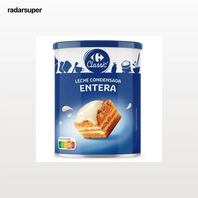 Leche condensada entera Classic Carrefour 1 kg.