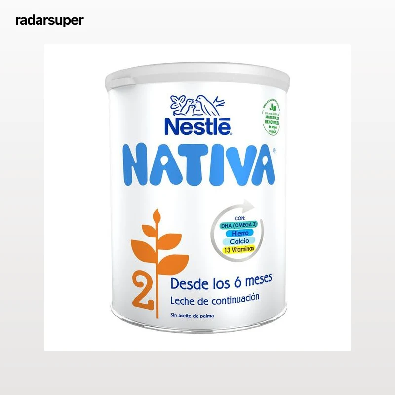 Leche continuación polvo Nativa 2 Nestlé desde 6meses 800g