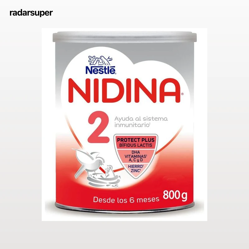 Leche continuación en polvo Nidina 2 Nestlé desde 6meses 800g