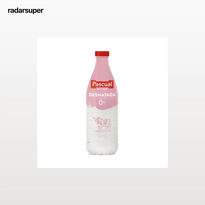 Leche desnatada 0% MG Pascual botella 1,5 l.
