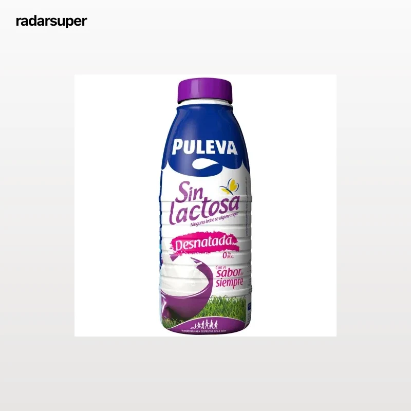 Leche desnatada 0% MG Puleva sin lactosa botella 1 l.