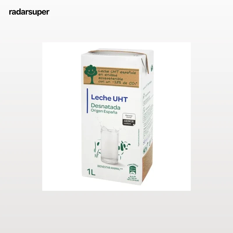 Leche desnatada brik 1 l.