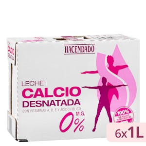 Leche desnatada calcio