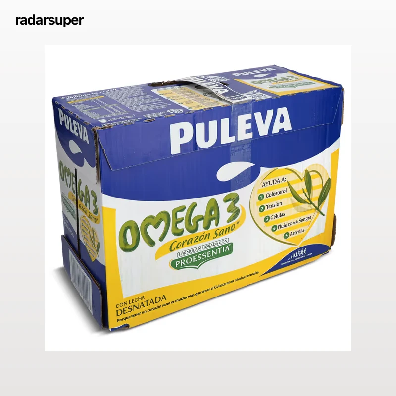 Leche desnatada omega 3 Puleva pack 6 x 1 L