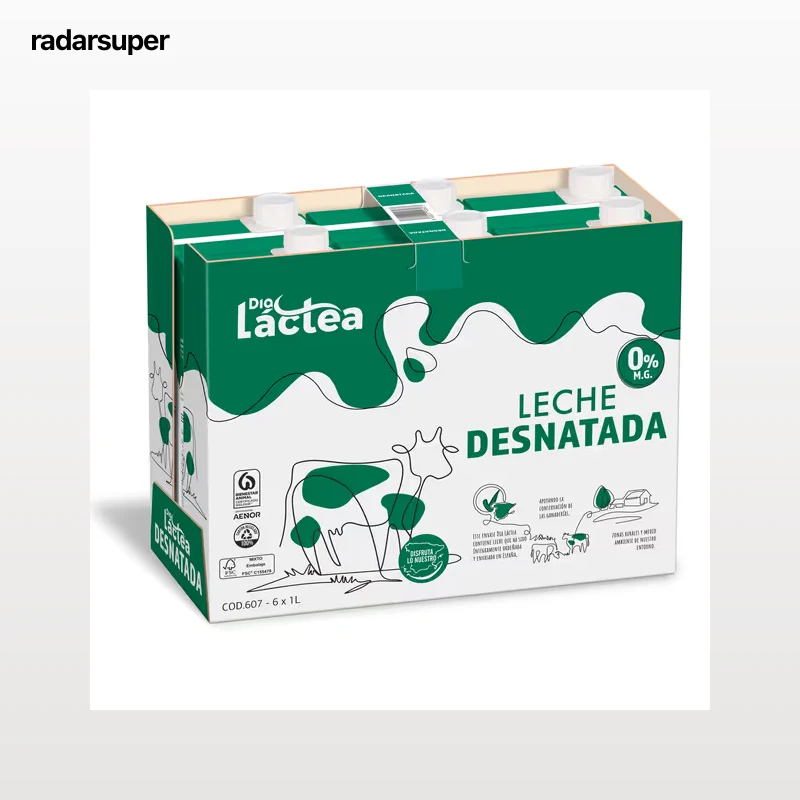 Leche desnatada Dia Láctea pack 6 x 1 L