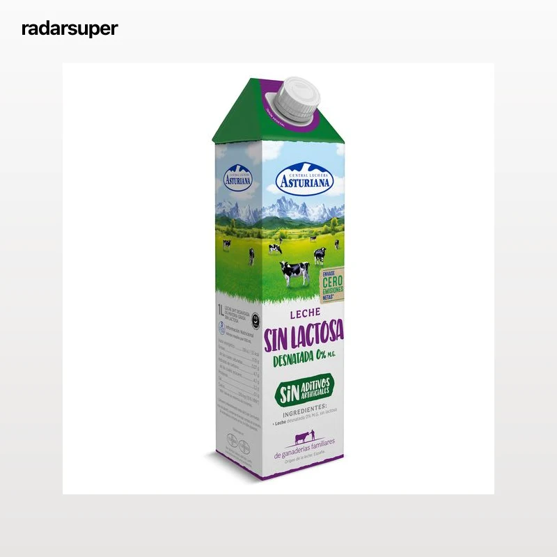 Leche desnatada sin lactosa Asturiana 1 L